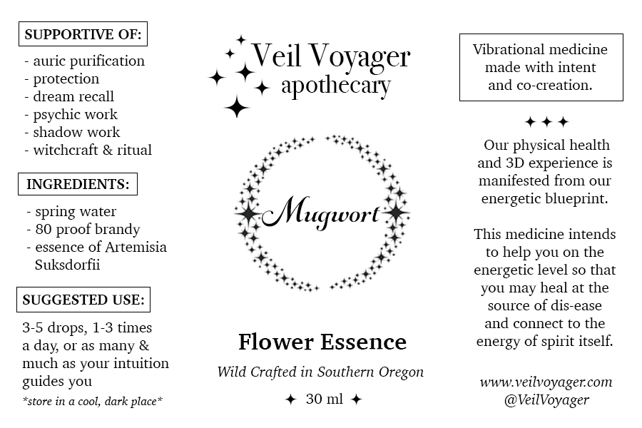 Mugwort Flower Essence is vibrational medicine to help you manifest your 3D experience with the help of spirit. Psychic work, ritual, protection and purification.