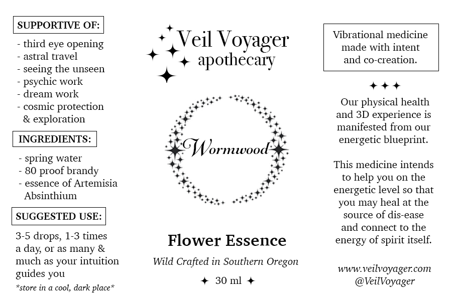 Wormwood Flower Essence is vibrational medicine to help you manifest your 3D experience with the help of spirit.