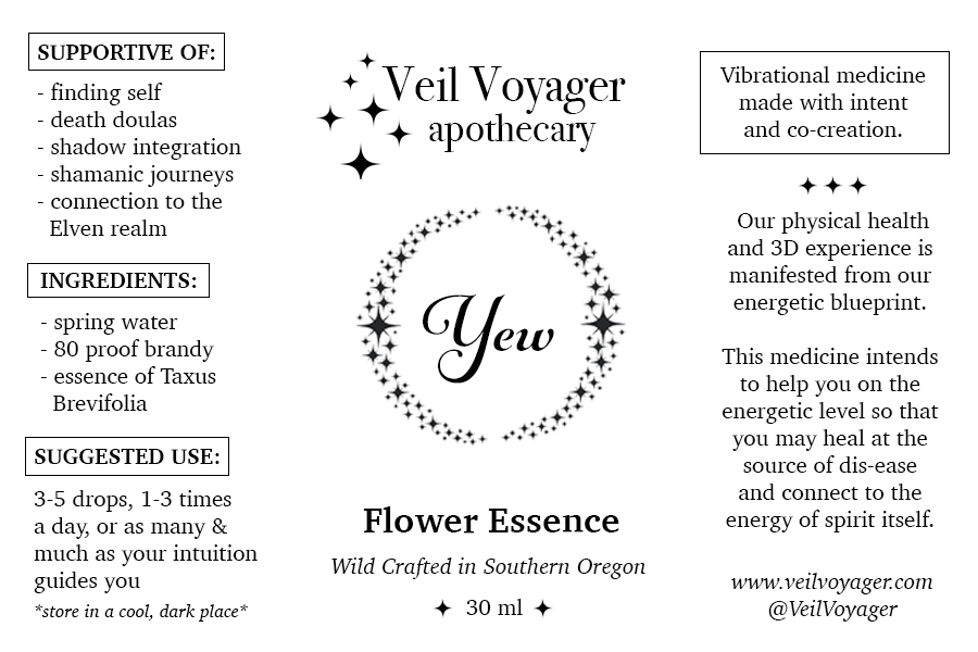 Yew Flower Essence is vibrational medicine to help you manifest your 3D experience with the help of spirit.