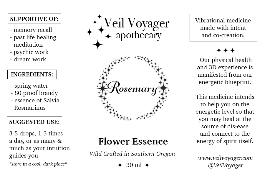 Rosemary Flower Essence is vibrational medicine to help you manifest your 3D experience with the help of spirit.